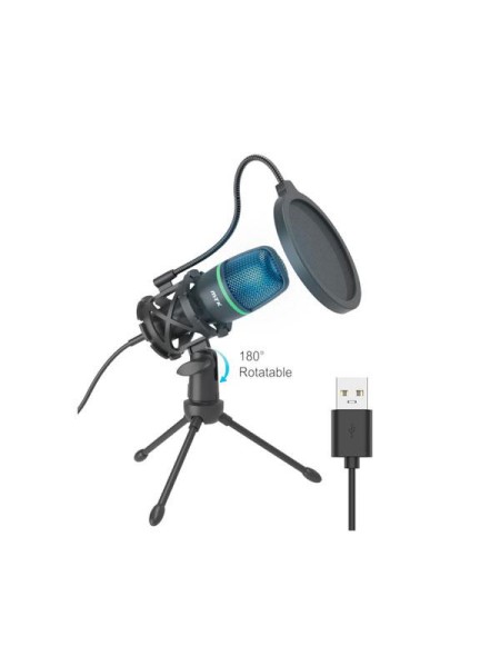 Microfono de condensador TR9162 / Reduccion de ruido / Soporte de tripode / Cable USB 2.0 / ONE+
