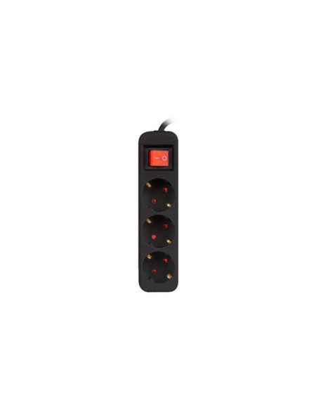 Regleta 3 tomas Lanberg / Proteccion infantil / Cable 1.5m / Negra / ps1-03f-0150-bk
