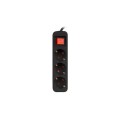 Regleta 3 tomas Lanberg / Proteccion infantil / Cable 1.5m / Negra / ps1-03f-0150-bk
