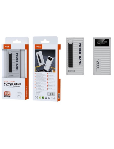 PowerBank TD2129 Type-c / MicroUsb / 12000 mah / Type-c / 2x Usb / Blanca / MTK / 0251291
