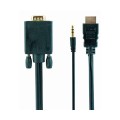 Cable adaptador HDMI a VGA + Audio (Cables 1.8 Metros) Negro / a-hdmi-vga-03-6