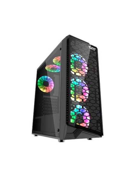 Caja Gaming Darkflash Water Square 5 / ATX / Rgb / Cristal templado Frontal - Lateral / USB 3.0