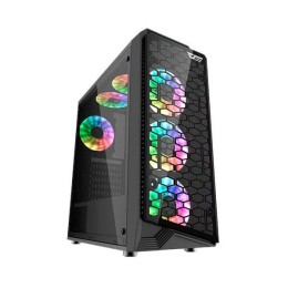 Caja Gaming Darkflash Water Square 5 / ATX / Rgb / Cristal templado Frontal - Lateral / USB 3.0