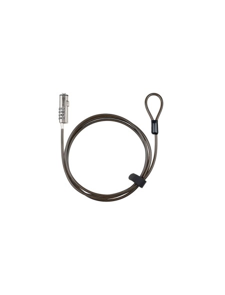 Cable de seguridad Nano para portatil con llave / 1.5 m / Gris Oscuro / Tooq / Bloqueo 4 digitos / TQCLKC0035-G