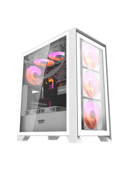 Caja Gaming Darkflash DRX70 Blanca / ATX / Cristal templado / USB 3.0 / Incluye 4 Fan RGB