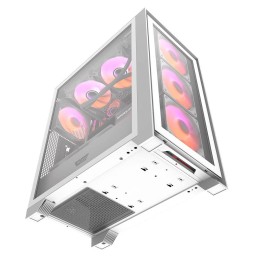 Caja Gaming Darkflash DRX70 Blanca / ATX / Cristal templado / USB 3.0 / Incluye 4 Fan RGB