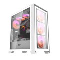 Caja Gaming Darkflash DRX70 Blanca / ATX / Cristal templado / USB 3.0 / Incluye 4 Fan RGB