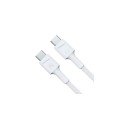 Cable datos Type-C M/M / 0.3m / Qc 3.0 / PD 60w / Blanco / KABGC31W / Greencell