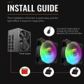 Ventilador Caja Gaming Darkflash CL6M Negro/ 120mm / Arora spectrum RGB