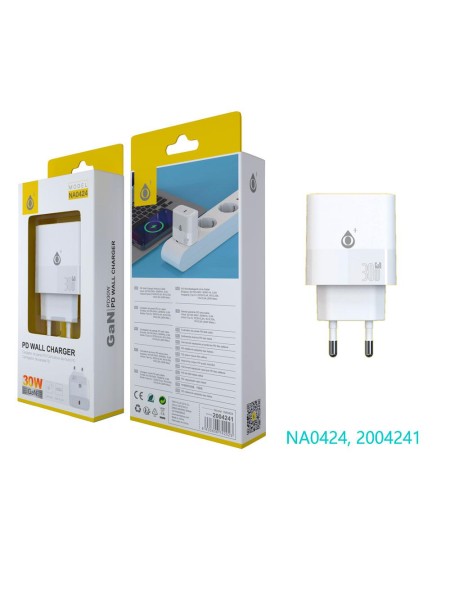 Cargador de red Type-C / 30W / Blanco / NA0424 / One+ / 2004241