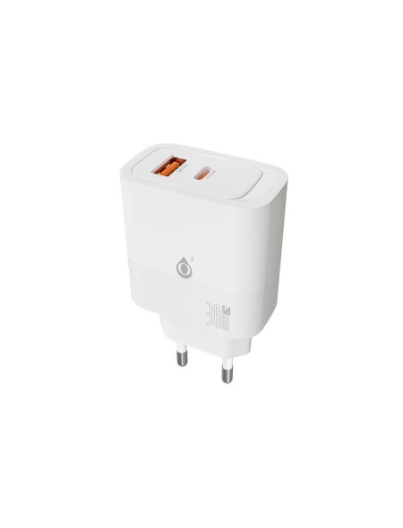 Cargador de red Usb QC3.0 + Type-C / GaN / 30W / Blanco / NA0427 / ONE+ / 2004271