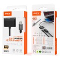 Cable adaptador iphone 2 en 1 Lightning Macho a HDMI + Lightning Hembra / TB1413 / Negro / MTK 0154132