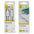 Cable adaptador de audio Type-C a Jack 3.5mm Hembra / 11.5cm / NB1473 / Blanco / 2104731