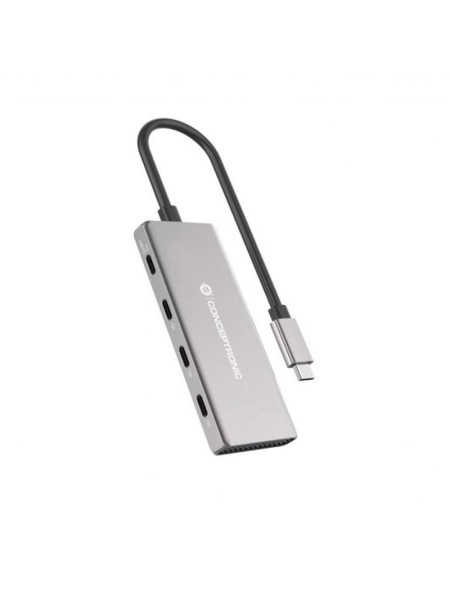 Hub adaptador Type-C a 4x Type-C 3.2 / 10gb / PD 100W / Conceptronic / HUBBIES16G