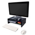 Elevador de monitor de madera Phoenix / 2 Alturas / Gestion de cables / Negro / PHWRAISER2B
