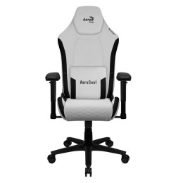 Silla Gaming Aerocool Crown / Diseño premium / Hasta 150 Kg / Reposacabezas - Cojin lumbar / Blanca detalles en negro