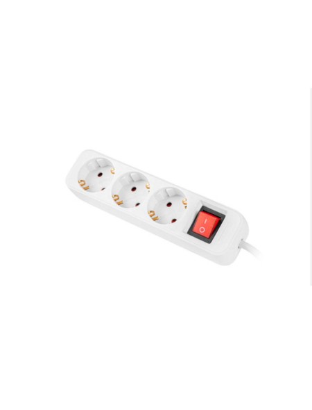Regleta 3 tomas Lanberg / Proteccion infantil / Cable 1.5m / Blanca / PS1-03F-0150-W