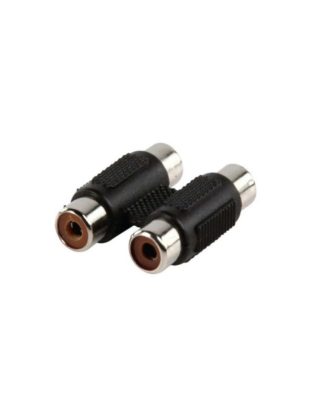 Adaptador de audio 2x Rca a 2x Rca H/H / Negro / 05-2231
