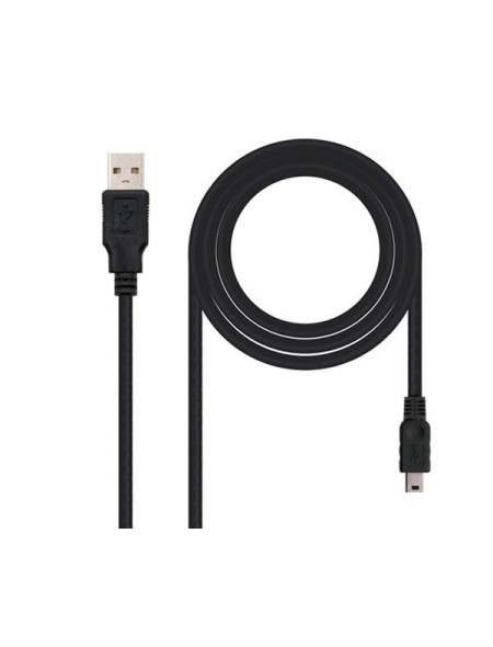 Cable USB 2.0 a Mini USB / 5 pines  / 5m / Nedis / CCGL60300BK50