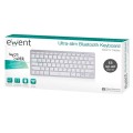 Teclado Slim Bluetooth Ewent EW3161 / Plata - Blanco / Windows / Android / Apple