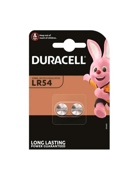 Pila boton LR54 1.5v Duracell ( 2 uds) / LR1130 / Oxido de Plata