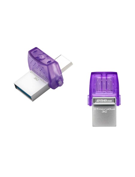 Pendrive Kingston DataTraveler MicroDuo 3C / 128Gb / USB 3.2 - Type-C / Plata / DTDUO3CG3/128GB