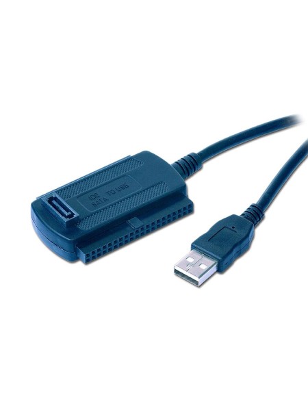 Cable adaptador USB 2.0 HDD IDE - SATA / Alimentado / Cablexpert / AUSI01