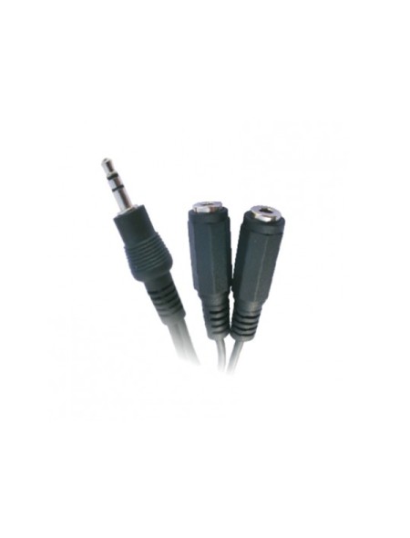 Cable Duplicador Jack 3.5 macho a 2 x Jack 3.5 mm hembra  15cm / Nanocable / 10.24.1200