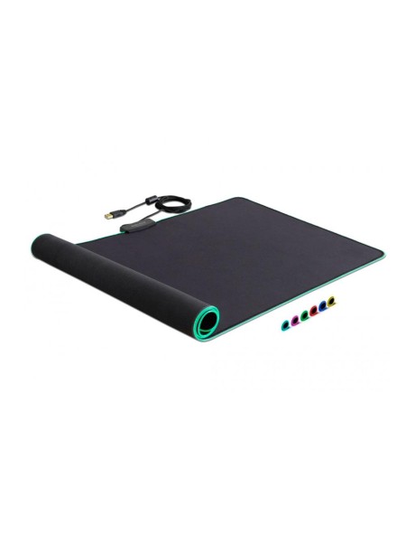 Alfombrilla Gaming Delock Negra / 920 x 303 x 3 mm / USB / Iluminación RGB / 12555