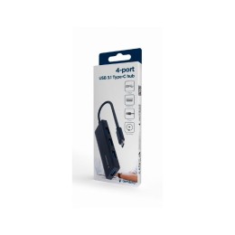 Hub 4 Puertos Usb 3.1 / Type-C / Gembird / Negro / UHB-CM-U3P4-02