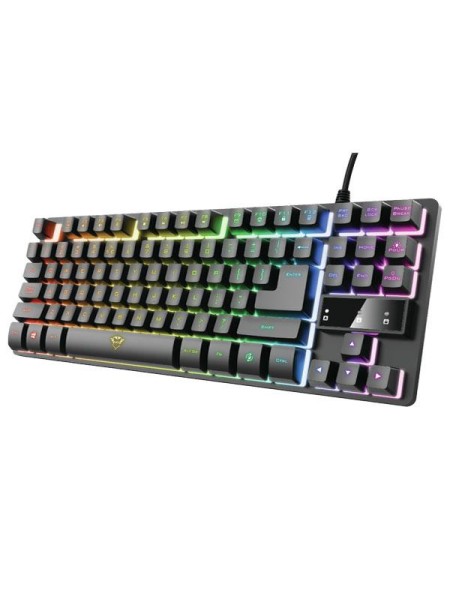 Teclado Trust Gaming Thado Gxt 833 / Metalico TKL / Iluminacion LED / 12 teclas multimedia / Compatible Videoconsolas