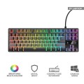 Teclado Trust Gaming Thado Gxt 833 / Metalico TKL / Iluminacion LED / 12 teclas multimedia / Compatible Videoconsolas