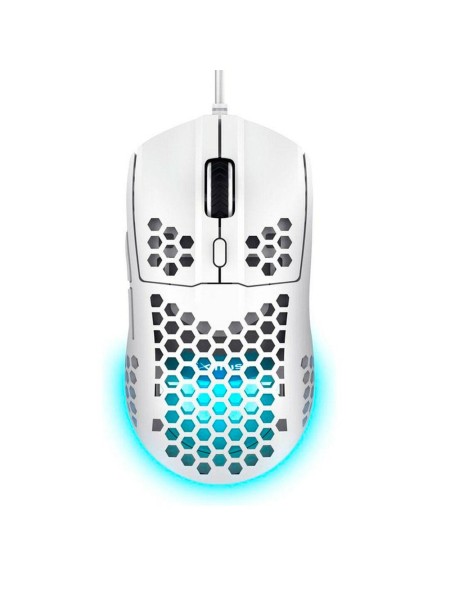 Raton Trust Gaming GXT 928W Helox Blanco / 6.400 Dpi / RGB / 6 Botones / Ultraligero / 25389