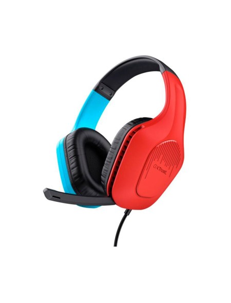 Auriculares Trust Gaming Gxt 416s Zirox Negro-Cian-Rojo / Multiplataforma Ps - Xbox - Nintendo - PC / 1.2 m / 25423