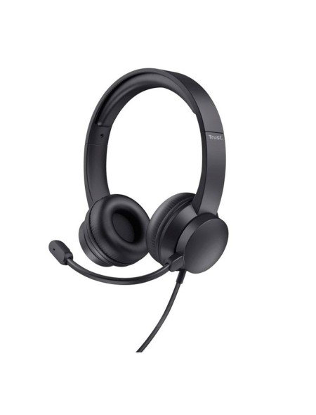 Auriculares Trust Ayda / Jack 3.5mm / Micro plegable / 40mm / Cable 1.8m / Negro / 25087