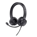 Auriculares Trust Ayda / Jack 3.5mm / Micro plegable / 40mm / Cable 1.8m / Negro / 25087