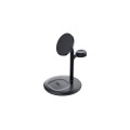 Cargador 3 en 1 inalámbrico MagScape para Iphone / Apple Watch / Airpods / 20.5w / Negro / Greencell / MSST-GC-3IN1-B