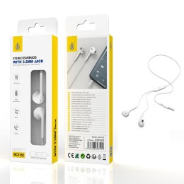 Auriculares con Micro intrauditivos NC3162  Speedy / Sin silicona / Boton control / 1.2m / Blanco / One+