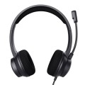 Auriculares Diadema Trust HS-260 / Usb / Cancelacion de ruido / Microfono plegable / Adaptador Type-C / Negro / 25334