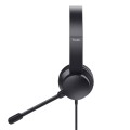 Auriculares Diadema Trust HS-260 / Usb / Cancelacion de ruido / Microfono plegable / Adaptador Type-C / Negro / 25334