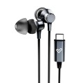 Auriculares Energy Sistem Metallized / Conector Type-C / Cable 1.2 / Microfono Integrado / Control de Volumen / Negro / 456741