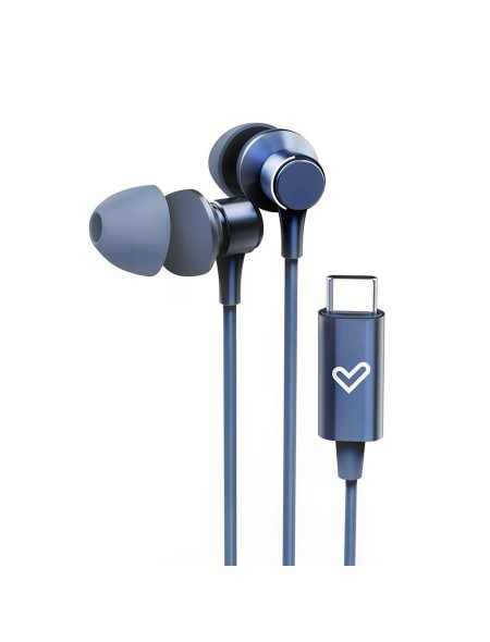 Auriculares Energy Sistem Metallized / Conector Type-C / Cable 1.2 / Microfono Integrado / Control de Volumen / Azul / 458790