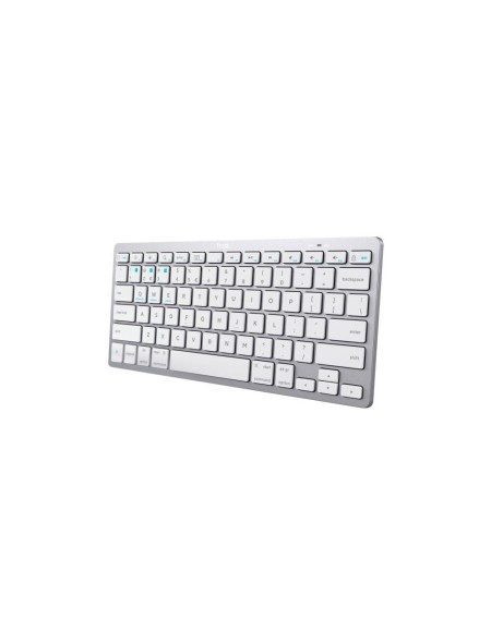 Teclado inalambirco Trust Basics /  Bluetooth 4.0 / Tamaño mini / Plata-Blanco / 24654