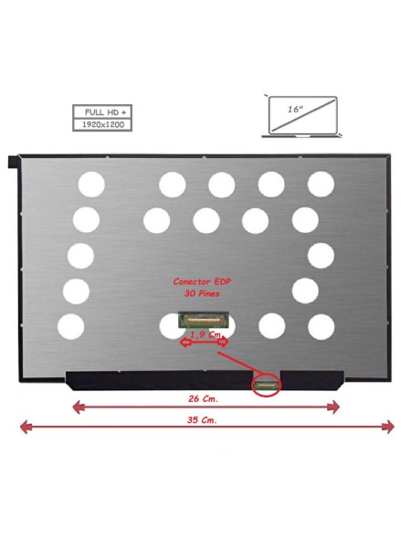 Pantalla para portátil LED 16