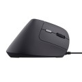 Raton óptico Usb vertical Trust Bayo II Ergonómico / USB / 2400 dpi / Negro / 25144