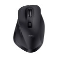 Raton óptico inalambrico Trust Fyda / Ergonomico / Recargable / 2400 dpi / Type-C / 6 Botones / Negro / 24727