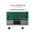 Teclado Bluetooth Subblim Smart / Retroiluminado / Touchpad / Gris / SUB-KBT-SMBT51