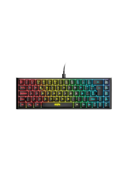 Teclado Gaming Energy Sistem Esg K4 Compact-RGB / Cable USB-C extraíble / Luces led RGB / Pc-Ps4-Xbox / 455072