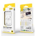 Kit de Cable + Adaptadores de Smartphones NB1508 / Almacenaje de tarjetas / 60W Max / Blanco / One+