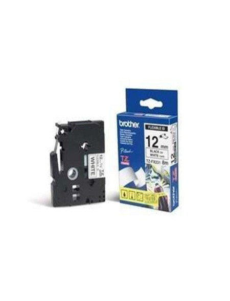Cinta original Brother Laminada Tze-fx31 Blanco/Negro 12mmx8m